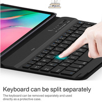 Casing papan ketik nirkabel TPU pintar, pelindung penutup kulit PU untuk Samsung Galaxy Tab a 8.0 T290 T295