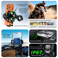 Support de téléphone pour moto Kewig, charge sans fil, refroidissement et dissipation de la chaleur, antichoc, antidérapant, en alliage d'aluminium pour moto