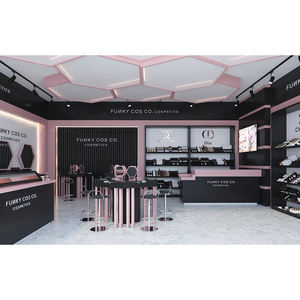 Exhibidores de Maquillaje Personalizados de Moda OEM, Estante de Exhibición, Mostrador, Estantes de Góndola de Madera para Cosméticos - Product Image 3