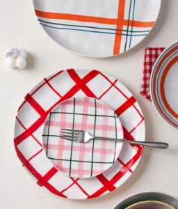 Modern Hand-Painted Porcelain <strong>Dinnerware</strong> <strong>Set</strong> - Colorful Line Design Plates Bowls Cups <strong>for</strong> Home Restaurant Cafe Use - Product Image 4