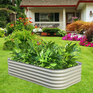 Cama de jardín elevada de Aluzinc, caja de macetero para exteriores, para cultivo - Product Image 1