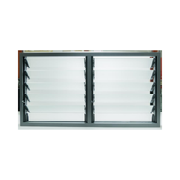 Fenêtres en verre en aluminium isolées antivol coulissantes Ouverture manuelle Méthode de traction Persienne manuelle Obturateur fenêtres et portes