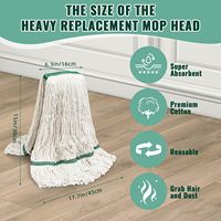 Tête de balai en coton synthétique bouclé robuste, multifonctionnelle, durable, écologique, personnalisée OEM ODM pour usage industriel