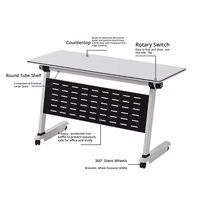Table de formation modulable et pliable pour institutions de formation
