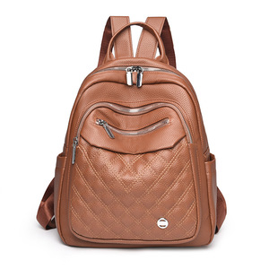 Zaino in Pelle con Motivo a Rombi alla Moda, Borsa a Spalla Casual da <span class=keywords><strong>Donna</strong></span> per Uso Quotidiano e Viaggi, Elegante Mini Zaino per Signore per Pendolarismo e Scuola - Product Image 5