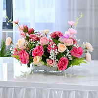 Décorations florales artificielles faites à la main pour table de restaurant, style pastoral campagnard, pour mariages, anniversaires et banquets