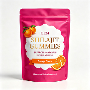 Gomitas de Shilajit Natural con Sabor a Naranja y Logotipo Privado Personalizado, Suplemento con Azafrán y Shatavari para Mujeres - Product Image 1