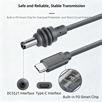 Kabel Pengganti Tipe C USB C ke DC 5521 Tahan Air, Kabel Daya Tipe-C untuk Starlink Mini