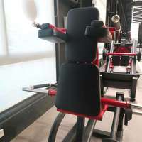Machine à Squat en V Robuste à Charge de Plaques, Équipement de Musculation Ajustable pour Entraînement des Jambes