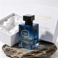 Flacon de parfum décoratif classique de haute qualité de 50 ml, personnalisable avec des motifs imprimés et un emballage en boîte