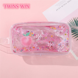 Creativo del <span class=keywords><strong>gatto</strong></span> di stampa di paillettes Sabbie Mobili a buon mercato sacchetto della penna cassa di matita del capretto per la ragazza 1342 - Product Image 6