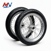 Ensemble de roues CNC Supermoto Surron Ultra Bee 17 pouces, aluminium argenté, pneus CST, avant et arrière, kit complet pour moto électrique tout-terrain