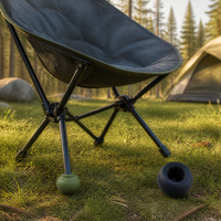 Patins de protection personnalisés pour pieds de table, en caoutchouc silicone résistant à l'usure, embouts antidérapants pour chaises pliantes et équipement de camping