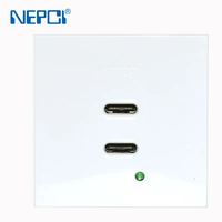 Module de prise de charge rapide USB NPECI 45x45mm Type C et C XJY-USB-B17P-3-3CC Charge rapide PD Prise USB