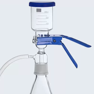 Ensemble de filtration sous vide en verre pour laboratoire, avec filtre à noyau de sable et coupelle de 300 ml + 1000 ml, compatible avec membrane filtrante de 47/55 mm - Product Image 1