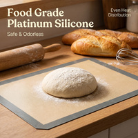 Tapis de cuisson en silicone personnalisé de 0,77 mm, réutilisable, antiadhésif, tapis de cuisson pour pâtisserie, tapis de cuisson en silicone personnalisé pour macarons, en fibre de verre