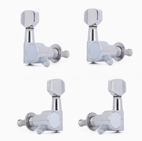 Bouton en chrome entièrement fermé pour guitare et ukulélé, finition non enduite, durable et agréable au toucher, modèle UK00