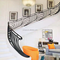 Plancher de villa en spirale escalier Design léger en acier forgé balustrade moderne pour escaliers intérieur haute sécurité taille personnalisée