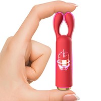 Mini vibrateur en silicone mignon en forme de lapin pour femme, masturbateur avec vibrateur puissant, jouet sexuel pour femmes