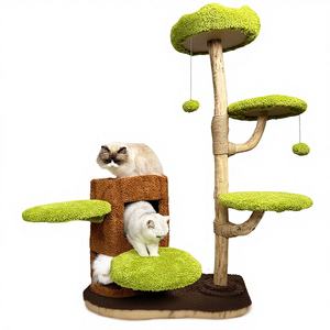 Árbol rascador para gatos todo en uno, con nido, plataforma <span class=keywords><strong>de</strong></span> sisal para saltar y sistema <span class=keywords><strong>de</strong></span> cuevas, que ahorra espacio, del fabricante original. - Product Image 1