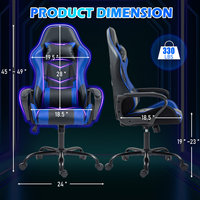 AJUNION Fabricant Fournisseur de chaises de jeu en cuir PU personnalisées avec fonction de massage, réglage en hauteur, fonction inclinable, chaise ergonomique