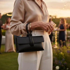 Hot Sale Women Luxury Leather Clutch Handbag with Detachable Strap and Modern Fashion Party Look Available At Best Price - Product Image 3