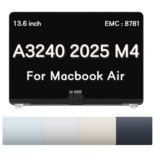 13.6" Full Top Screen Digitizer Assembly for MacBook Air A3240 M4 2025Retina Laptop LCD Display Replacement