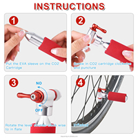 Gonfleur CO2 16g Pompe à air d'urgence pour vélo de route et de montagne avec réservoir de CO2 pour pompe à vélo Genre