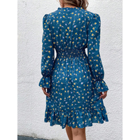 Robe Midi Chic et Élégante à Motifs Floraux pour Femme, Longueur Genou Naturelle, Tenue Décontractée Printemps-Été pour Rendez-vous – Personnalisation OEM/ODM