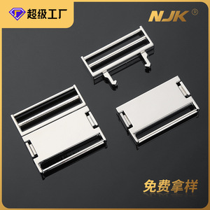 Flat Snap Buckle Bag Hardware Alloy Silver Safety Buckle For Waist Bag <b>Backpack</b> <b>Straps</b> Q310-40 - Product Image 5