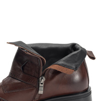 Sepatu Boots Chelsea Wanita Kulit Asli Model Inggris Gaya Musim Gugur, Ujung Bulat, Resleting, Hak Datar