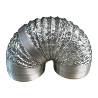 Tuyau flexible en argent pour système de CVC, vente en gros, sur mesure, double couche, ignifuge, ventilation, conduit d'air