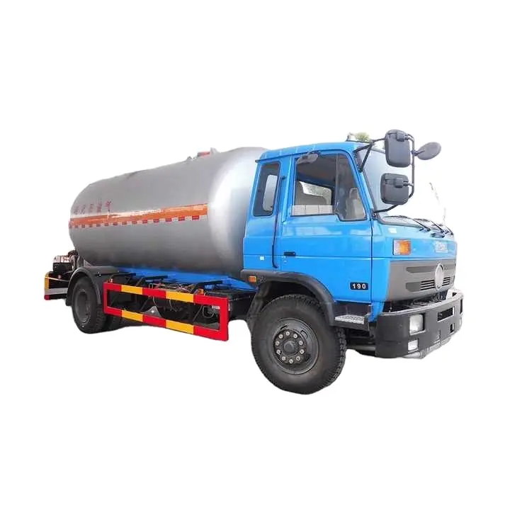 Dongfeng 4X2 5ton 10ton tangki Gas LPG truk Bobtail Gas LPG mudah terbakar tangki cairan truk harga pabrik