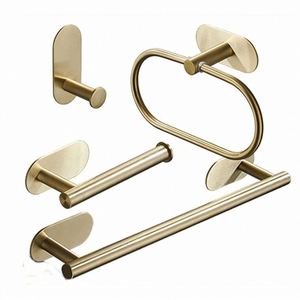 WEKIS Ensemble d'accessoires de salle de bain 6 pièces, style moderne et luxueux, écologique, en alliage de zinc nickel brossé, fixation murale - Product Image 1