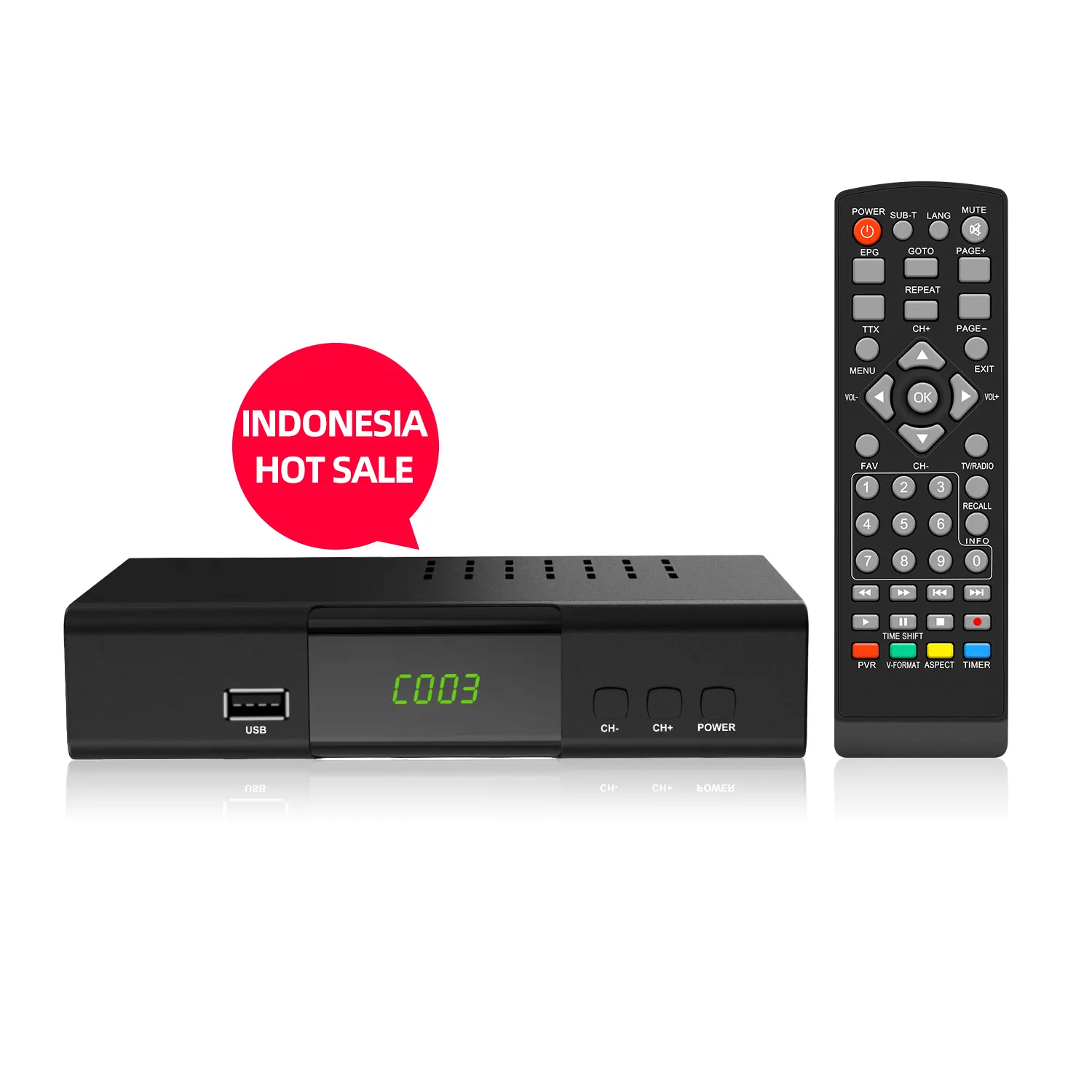 Sẵn sàng chứng khoán mới Tây Ban Nha Turner DVB T2 C Indonesia xu hướng nóng H.265 264 STB DVB T2 Tuner Wifi DVBT2 TV Set Top Box