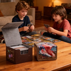 Scatola Porta Mazzo TCG in Pelle PU di Lusso, Fatta a Mano, Resistente, Portatile, con Logo Personalizzato, per Giochi Quotidiani - Vendita Calda - Product Image 6