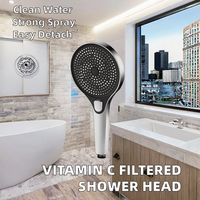 Vente directe usine – Filtre de pommeau de douche haute pression chromé à triple/double sortie d'eau pour salle de bain et toilettes – Garantie 5 ans