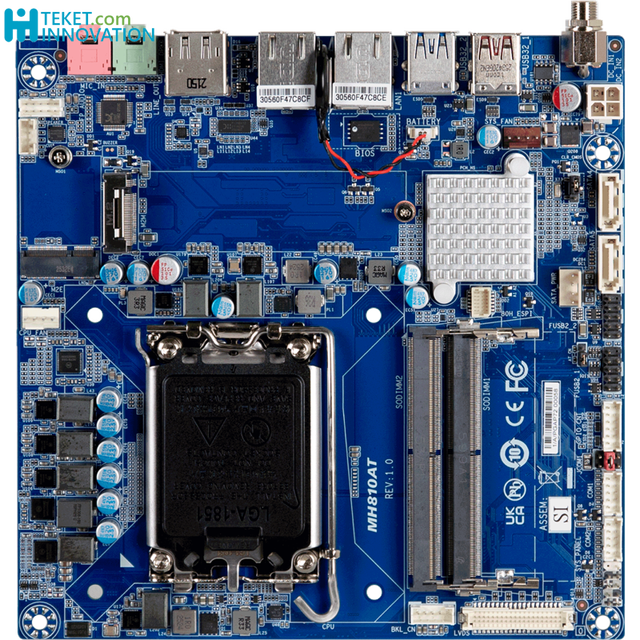 For Gigabyte GigaIPC ITXL-H810A Thin Mini-ITX Motherboard Intel H810 Chipset LGA 1851 Socket 128GB HDI COM SATA Onboard TPM2.0