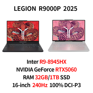 Laptop chơi game Lenovo Legion R9000P cao cấp 2025, AMD R9-8945HX, RAM 32GB, SSD 1TB, RTX5060, màn hình 16 inch 2.5K 240Hz, dành cho Esports - Product Image 3