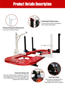 Équipement de réparation de carrosserie automobile Hongtech, <span class=keywords><strong>tire</strong></span>-châssis automatique, machine à élévateur laser, cinq tours de traction, banc de carrosserie - Product Image 3