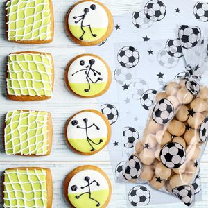 Favores de fiesta de fútbol de grado alimenticio, bolsas de tratamiento de corbata torcida sellables con calor para leche, comida para mascotas y gelatina - Product Image 3