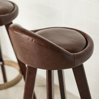 Tabourets de Bar et Chaises de Comptoir Pivotants Réglables en Bois Style Nordique Moderne pour Restaurant et Cuisine