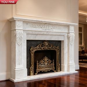 आप कारखाने कस्टम इंटीरियर सजावट सरल इतालवी सफेद हाथ से नक्काशीदार संगमरमर की फिजगह - Product Image 3