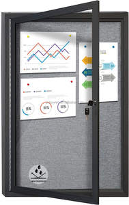 กระดานข่าวปิดล้อม KBW 24 "X 36" ประตูเดียวพร้อมกุญแจล็อคเพื่อความปลอดภัยทนทานและติดตั้งง่ายสำหรับสำนักงานโรงเรียน - Product Image 6