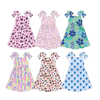 Nouvelle robe d'été sans manches pour petite fille, style personnalisé, imprimé floral, robe camisole tendance pour bébé, jupe mi-longue confortable