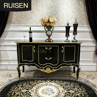 Buffet en bois massif de style français RUI SEN, meuble d'entrée de luxe européen, armoire de rangement pour restaurant, meuble de villa