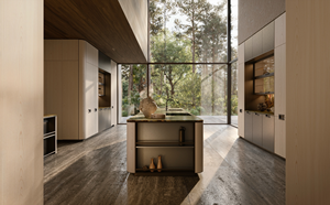 Mueble de Cocina Moderno con Encimera de Mármol y Acabado de Madera para Diseño de Hogar Contemporáneo - Product Image 6