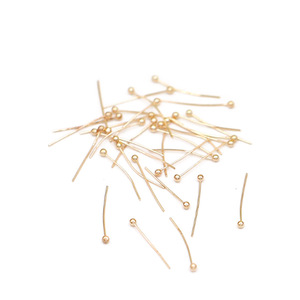 Épingles à boule rondes plaquées or 18 carats en cuivre, composants de fabrication de bijoux DIY, apprêts métalliques en gros pour la création de bijoux et les épingles à cheveux - Product Image 4