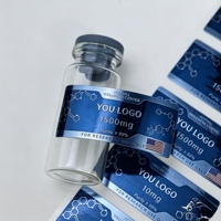 Autocollants en rouleau en PP imperméables de haute qualité pour la vente en gros, étiquettes personnalisées de petite taille pour les produits cosmétiques et de beauté à base de peptides