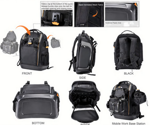 Best-selling <b>Backpack</b> Multiple Functions Durable Tool <b>Backpack</b> <b>Heavy</b>-<b>duty</b> Expanding Use Electrician's Large Capacity Tool Bag. - Product Image 5